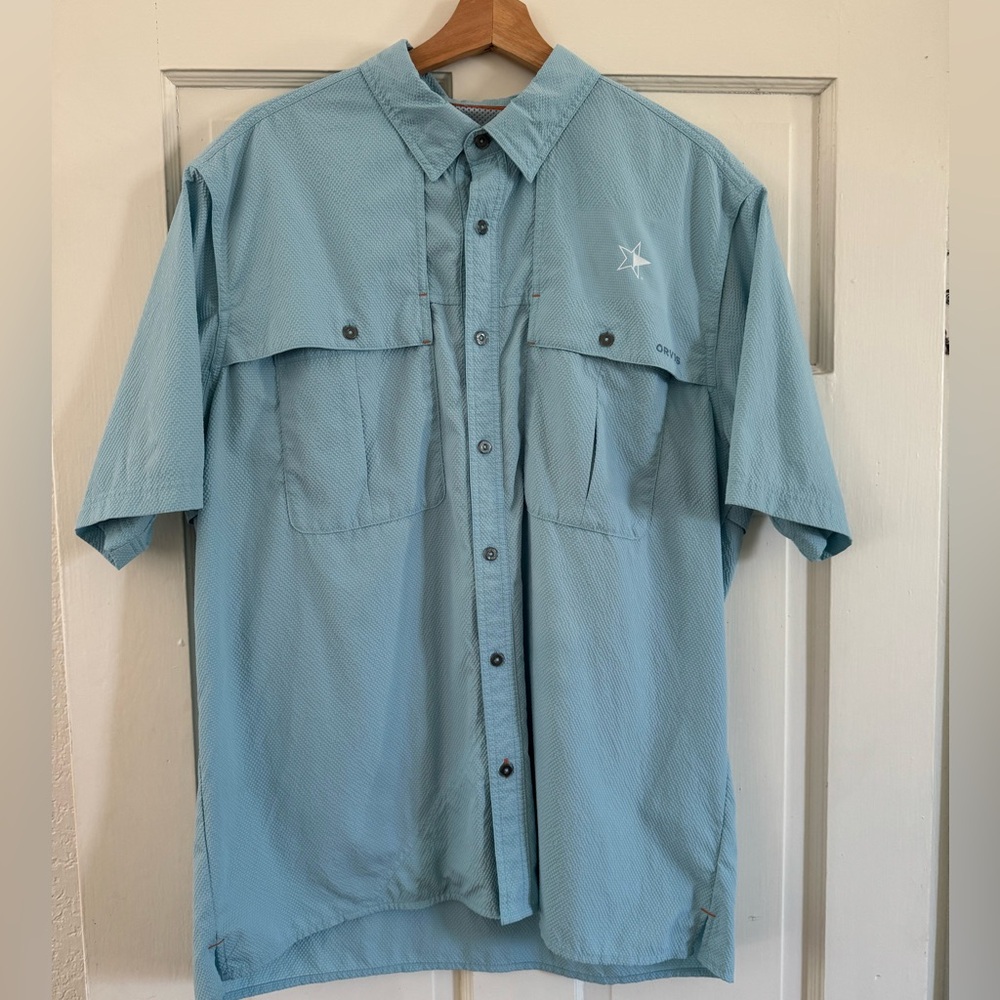 Blue Orvis Boat Shirt